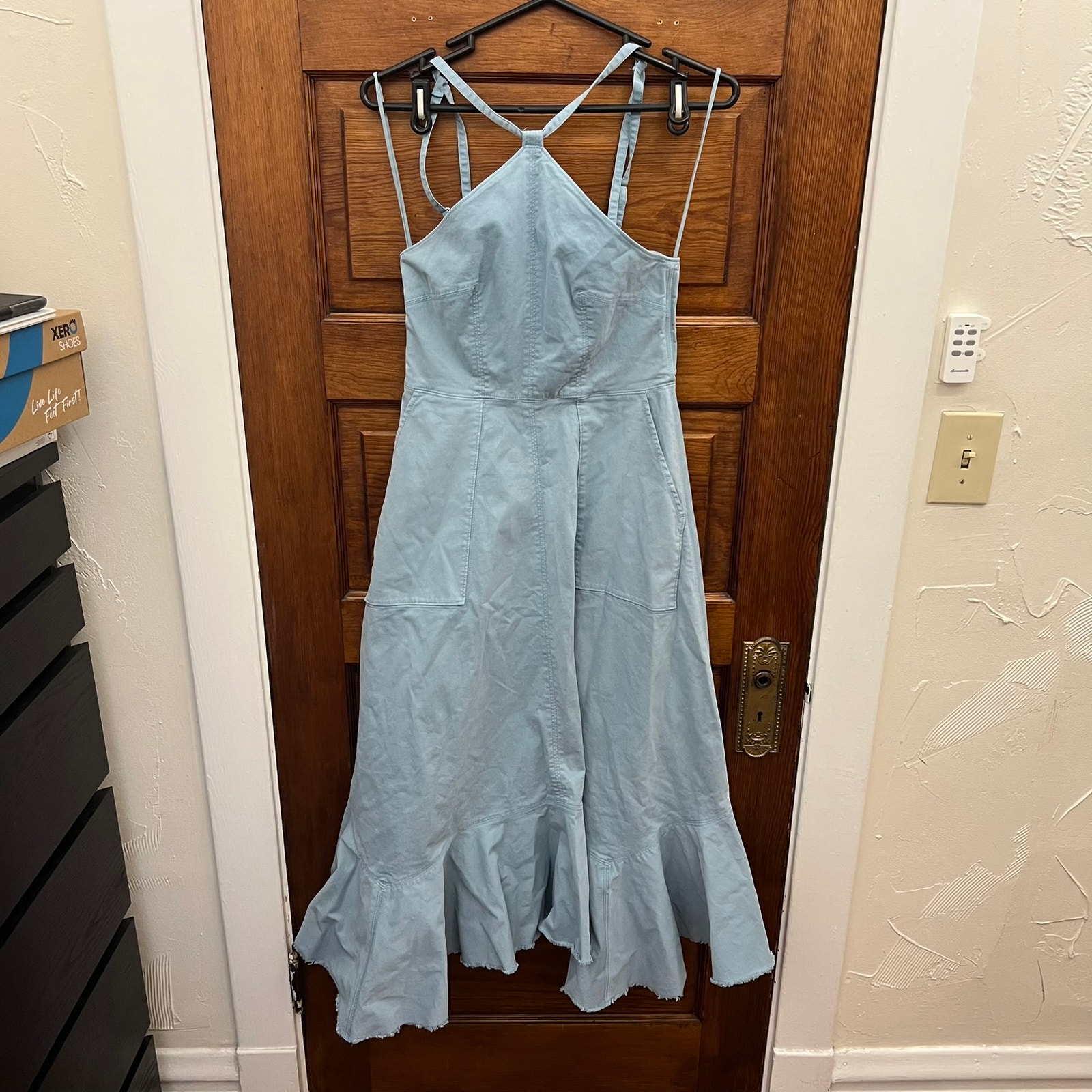 Cinq Sept Audrey Halter Dress Ocean Dew Blue Size 0 Nwt's Women's
